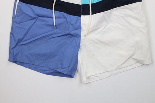 Vintage 90s Streetwear Mens Large Striped Color Block Lined Above Knee Shorts Item image 4