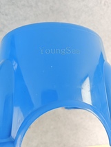 YoungSea Footstool, Blue PP Round Stool, 26cm Height image 3