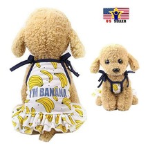 Banana Fruit Dog Cat Dress Up Funny Pet Costume Cosplay Summer Outfit - Small - £8.40 GBP