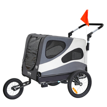VEVOR Dog Bike Trailer, Supports up to 100 lbs, 2-in-1 Pet Stroller, Bla... - $219.99