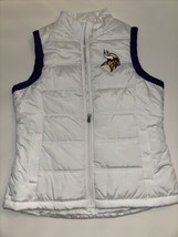 NFL Minnesota Vikings Womens White and Regal Purple LARGE Insulated Vest NWT - £38.65 GBP