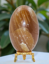 Yellow CALCITE Crystal Stone Healing Energy Gemstone Decor Lingam Gift 80mm - $53.72