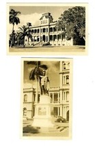 Iolani Palace &amp; King Kamehameha Statue Real Photo Postcards - £17.83 GBP