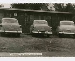 Commando Lake Motel Real Photo Postcard Cochrane Ontario 1950&#39;s Cars - £21.96 GBP