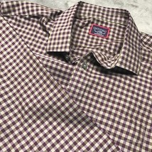 UNTUCKit Mens Large Slim Fit Wrinkle Free Checkered Shirt Casual - $29.99