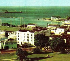 Mackinac Island Michigan MI Harbor From Fort Mackinac UNP Vtg Chrome Postcard  - £3.06 GBP