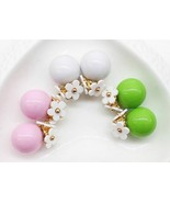  Double Sided Pearl Flower Stud Earrings  - $5.99