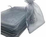 Wedding Sheer Silver Party Favor Organza Bags Amscan 24 Pieces 4&quot;H x 3&quot;W - $3.95