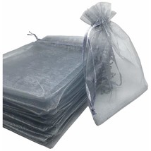 Wedding Sheer Silver Party Favor Organza Bags Amscan 24 Pieces 4&quot;H x 3&quot;W - $3.95