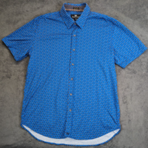Buttercloth Mens Shirt Large Blue Button Up Robert Herjavec Aviation All... - $37.12