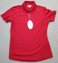 Greg Norman Golf Polo Shirt Womens Small Red Play Dry Short Sleeve Collared - $23.46