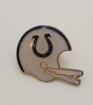 Vintage 1980s Indianapolis Colts NFL Helmet Shaped Lapel Hat Vest Pin Ti... - $19.60