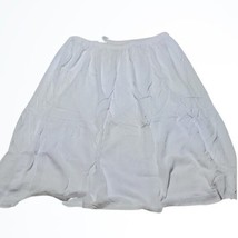 Christopher &amp; Banks White Flowey Lined Longer Peasant Style Skirt Size L... - £21.93 GBP