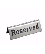 Stainless Steel Reserved Sign ( Sold by 2 ) ( New ) - $6.15 CAD