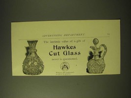 1893 Hawkes Cut Glass Ad - The intrinsic value of a gift of Hawkes Cut Glass  - £14.65 GBP