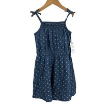 Harper Canyon Girls Blue Chambray Dress w Dots 5 New - £13.57 GBP