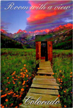 Postcard Colorado Room with a View of Mountains and Sunrise 6.5 x 4.5&quot; - $4.95