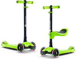 LaScoota 2-in-1 Kids Kick Scooter, Adjustable Height Handlebars and Removable - £56.54 GBP