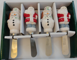 Winter berry Pfaltzgraff Set Of 4 Deep Cheese Spreaders Christmas ⛄ - $14.85
