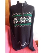 Chaps Sweater 1/4 Zip  Christmas Pattern size xl - £22.42 GBP