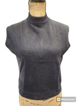 Dalton 50&#39;s 100% Virgin Cashmere Black Sweater Vest - $23.75