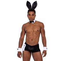 Playboy Hunky Playmate Costume Set Shorts Bunny Ears Rabbit Tail Bow Tie PB154 - £50.94 GBP