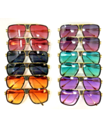 WHOLESALE DOZEN 12PC MIX LOT GAZELLE HIP HOP AVIATOR SUNGLASSES SQUARE O... - $722.43 MXN