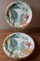 Pier 1 Imports Set of 4 Melamine 9&quot; Lunch Salad Plates - Spikey the Seahorse - £23.97 GBP