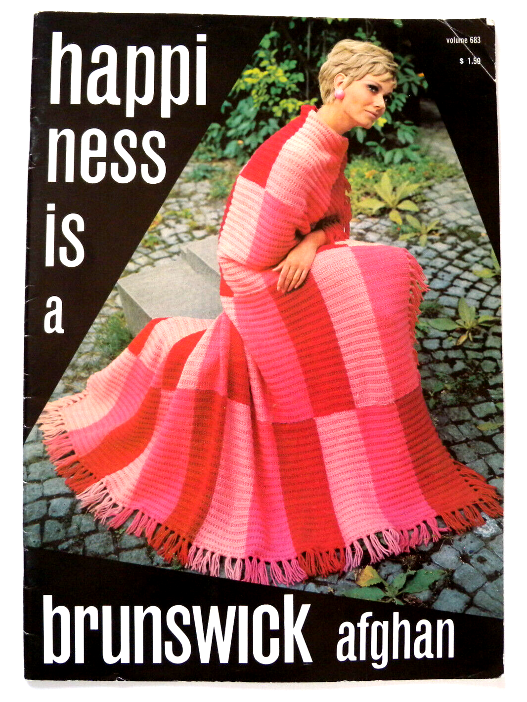 Happiness is a Brunswick Afghan Volume 683 (1972) Vtg Knitting Crochet Magazine - $7.87