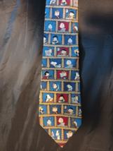 Vintage Peanuts Snoopy Charlie Brown True Friends Neck Tie Multi Character - £13.21 GBP