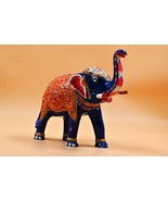 Timeless Elegance: Blue Elephant Meenakari Work – Handcrafted Artisan Dé... - £167.09 GBP