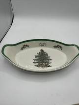Spode Christmas Tree Oval Dish Oven to Table Made in England 14” x 8” - $24.99