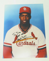 Milt Thompson St. Louis Cardinals Vintage 1992 Signed Color Photo - £12.09 GBP