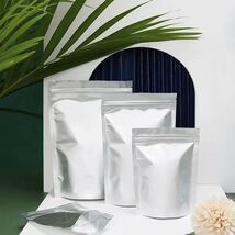 5/50 Pcs Set Aluminum Foil Bag Silver Stand Up Food Storage Pet Food Holder - €2,43 EUR+