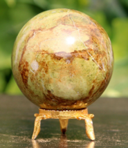Natural Vesuvianite Spherical Crystals Ball Healing Stone Decoration For Home - £47.41 GBP