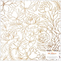 Amy Tan Late Afternoon Specialty Paper 12&quot;X12&quot; Vellum W/Copper Foil Acce... - $7.31