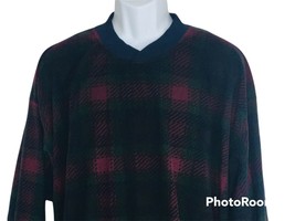 Sun Mountain Sports Mens V-Neck Sweater Size 2XL Green Red Plaid Vintage - £15.73 GBP