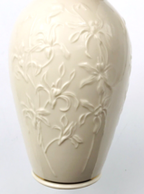 VTG Lenox Small Masterpiece Embossed Floral Vase USA 7&quot; Tall 4.5&quot; D w/ 2... - £7.57 GBP