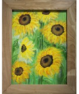 Contemporary art original . Sunflower Rush - $245.19 CAD