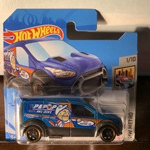 2021 Hot Wheels 7/250 Blue Hot Wheels Ford Transit Connect HW Metro 1/10... - $11.76