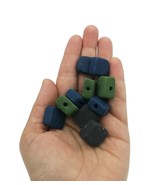 10 Pcs Square Handmade Ceramic Colorful Beads For Jewelry Making Assorte... - £30.47 GBP