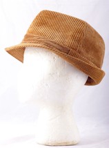 Totes Mens brown Trilby Hat cotton corduroy size M iconic trendy and sty... - $48.38