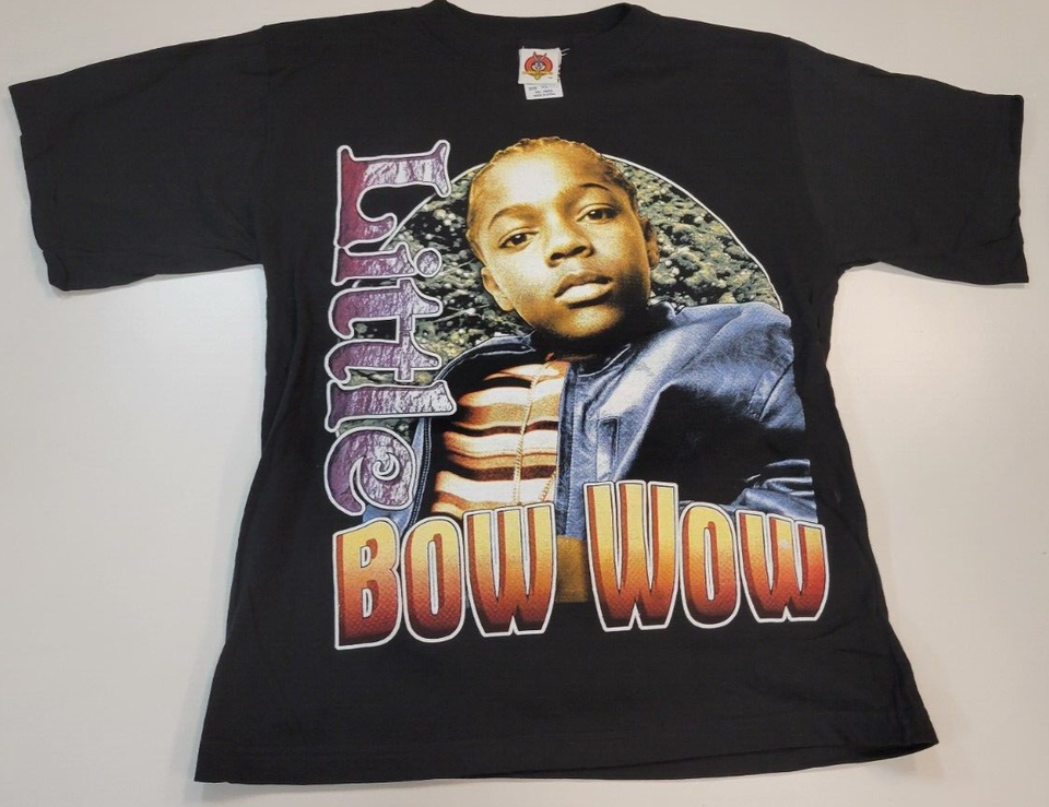 Primary image for Vintage 2000s Black Lil Bow Wow Kids Shirt Youth XL Double Sided Rap Tee Y2K