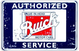 Buick Authorized Service 8&quot; x 12&quot; Embossed Metal Parking Sign - £7.99 GBP