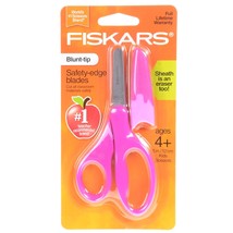 Fiskars Scissors Blunt-tip Safety-Edge Blades w/Sheath (Hot Pink) - £10.21 GBP