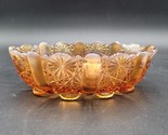 Fenton Olde Virginia Amber Footed Glass / OVG Cameo Opalescent Bowl Daisy - $29.69