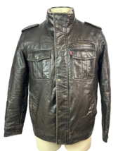 Levi&#39;s Men&#39;s Faux Leather Sherpa Lined Trucker Style Jacket Brown - Size... - $39.59