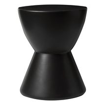 LeisureMod Modern Side Table Hourglass Design with Round Fiberstone Tabl... - $1,954.03 MXN+