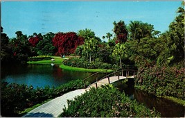 Colorful Scene at Cypress Gardens Florida  Vintage Postcard  (D7) - £3.88 GBP