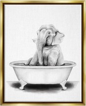 Stupell Industries Elephant In A Tub Funny Animal Bathroom Drawing, Design by - £79.92 GBP